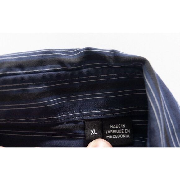 Hugo‎ Boss Men’s XL Button Down Black & Blue Long Sleeve Shirt - Picture 4 of 10